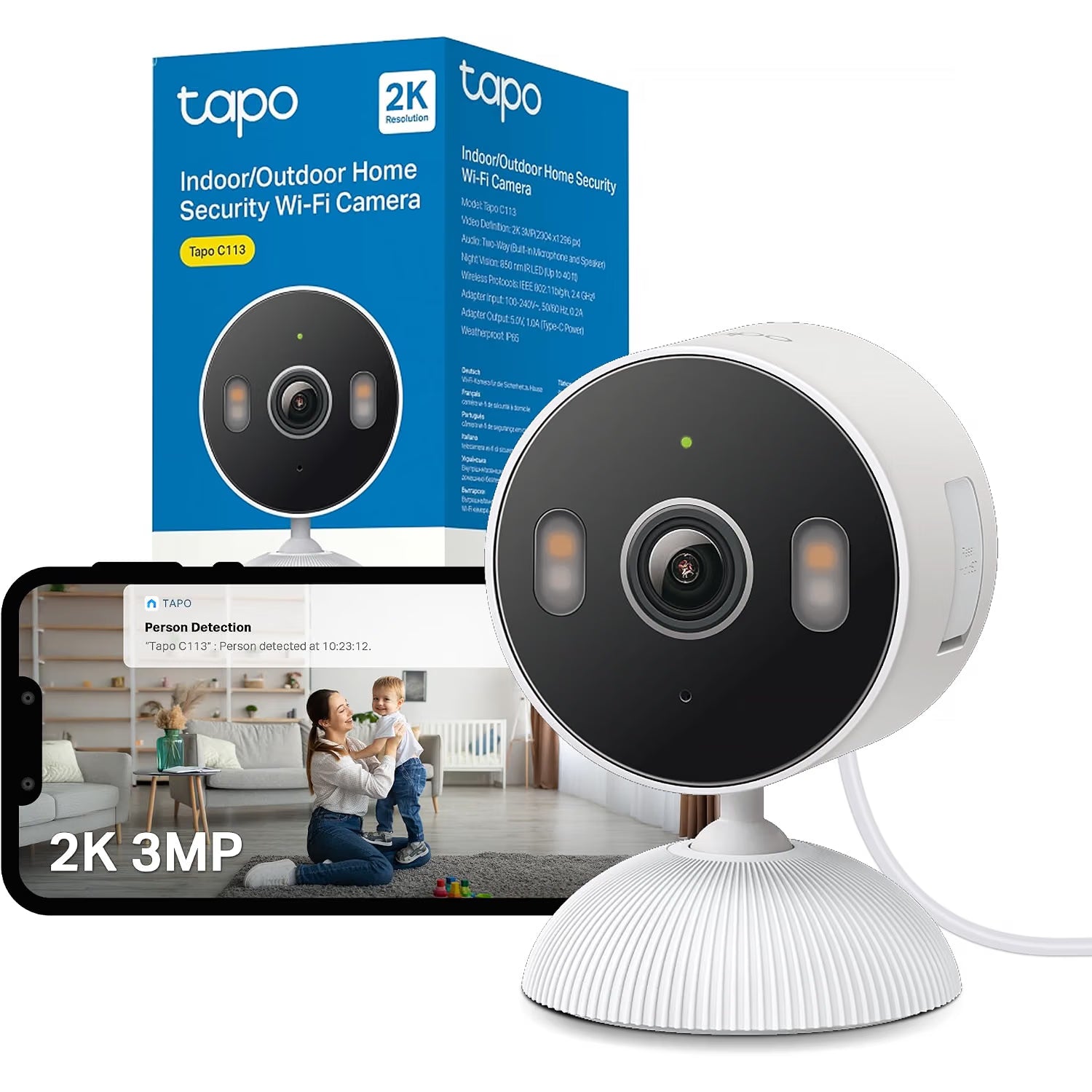 Buy Tapo,Tapo C113 2K 3MP Indoor & Outdoor Security Camera Pet Camera House Security - Gadcet UK | UK | London | Scotland | Wales| Near Me | Cheap | Pay In 3 | Surveillance Cameras